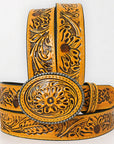 American Darling Belt Beautifully Hand Tooled Leather Unisex | Western Handcrafted