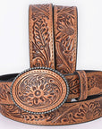 American Darling Belt Beautifully Hand Tooled Leather Unisex | Western Handcrafted