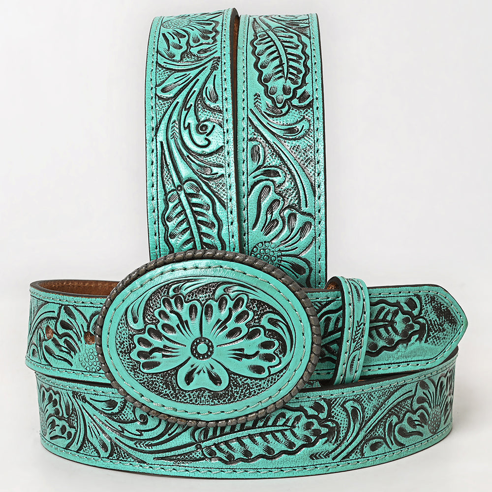 AMERICAN DARLING Beautifully Hand Tooled American Leather Unisex Belt