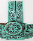 American Darling Belt Beautifully Hand Tooled Leather Unisex | Western Handcrafted