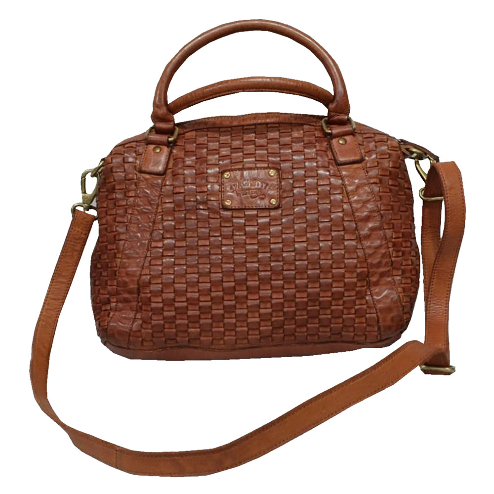 Spaghetti Western SWL108 Briefcase Genuine Leather Braiding Women Bag Western Handbag Purse