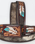 AMERICAN DARLING Beautifully Hand Tooled American Leather Unisex Belt