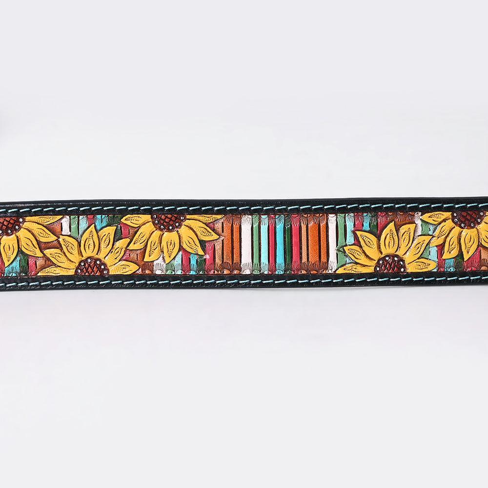 AMERICAN DARLING Beautifully Hand Tooled American Leather Unisex Belt