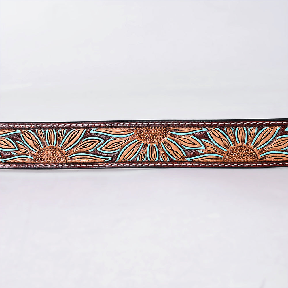 American Darling  Beautifully Hand Tooled Genuine American Leather Belt Men and  Women