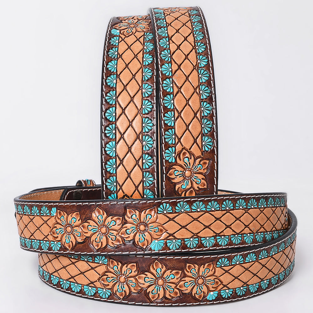 American Darling  Beautifully Hand Tooled Genuine American Leather Belt Men and  Women