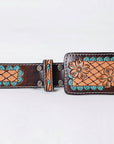 AMERICAN DARLING Beautifully Hand Tooled American Leather Unisex Belt
