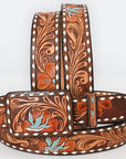 Beautifully Hand Tooled Genuine American Leather Belt Men and Women