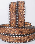Beautifully Hand Tooled Genuine American Leather Belt Men and Women