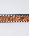 Beautifully Hand Tooled Genuine American Leather Belt Men and Women