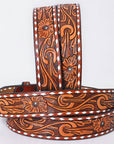 AMERICAN DARLING Beautifully Hand Tooled American Leather Unisex Belt