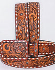 American Darling  Beautifully Hand Tooled Genuine American Leather Belt Men and  Women