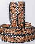 AMERICAN DARLING Beautifully Hand Tooled American Leather Unisex Belt