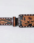 AMERICAN DARLING Beautifully Hand Tooled American Leather Unisex Belt