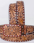 AMERICAN DARLING Beautifully Hand Tooled American Leather Unisex Belt