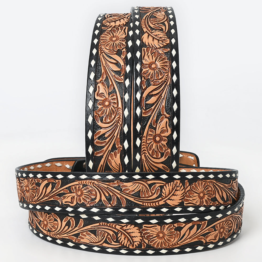 Beautifully Hand Tooled Genuine American Leather Belt Men and Women