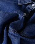 Denim Shirt Collar Long Sleeve Mini Dress