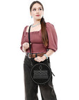 American Darling Canteen Genuine Suede Leather Women Bag Western Handbag Purse