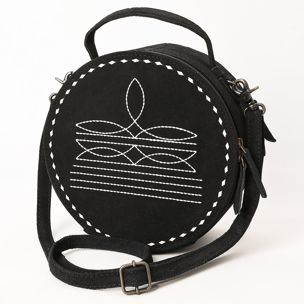 American Darling Canteen Genuine Suede Leather Women Bag Western Handbag Purse