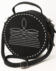 American Darling Canteen Genuine Suede Leather Women Bag Western Handbag Purse