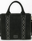 American Darling Tote Genuine Suede Leather Women Bag Western Handbag Purse