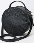 American Darling Canteen Crocodile Embossed Genuine Leather Women Bag Western Handbag Purse
