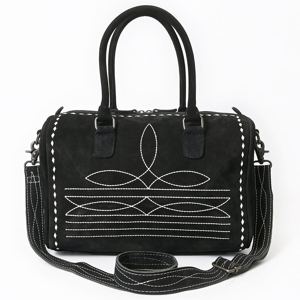 American Darling Duffel Genuine Suede Leather women's bag, western handbag, purse| handbag | Hand tooled purse