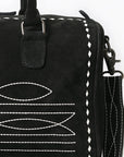 American Darling Duffel Genuine Suede Leather women's bag, western handbag, purse| handbag | Hand tooled purse