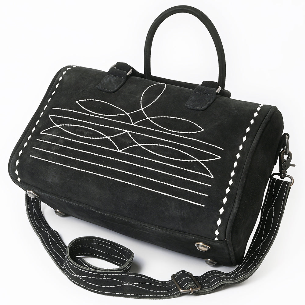 American Darling Duffel Genuine Suede Leather women's bag, western handbag, purse| handbag | Hand tooled purse