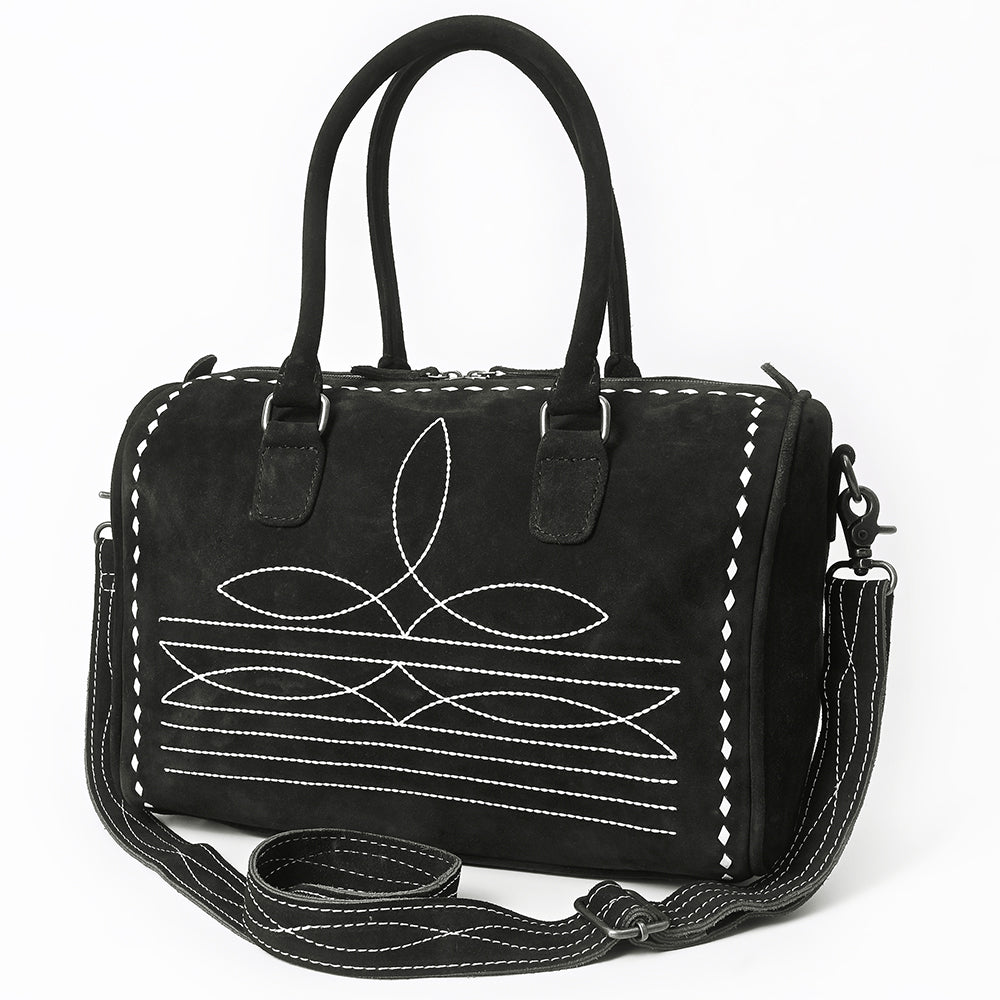 American Darling Duffel Genuine Suede Leather women's bag, western handbag, purse| handbag | Hand tooled purse