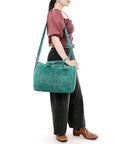 American Darling Duffel Genuine Suede Leather women's bag, western handbag, purse| handbag | Hand tooled purse