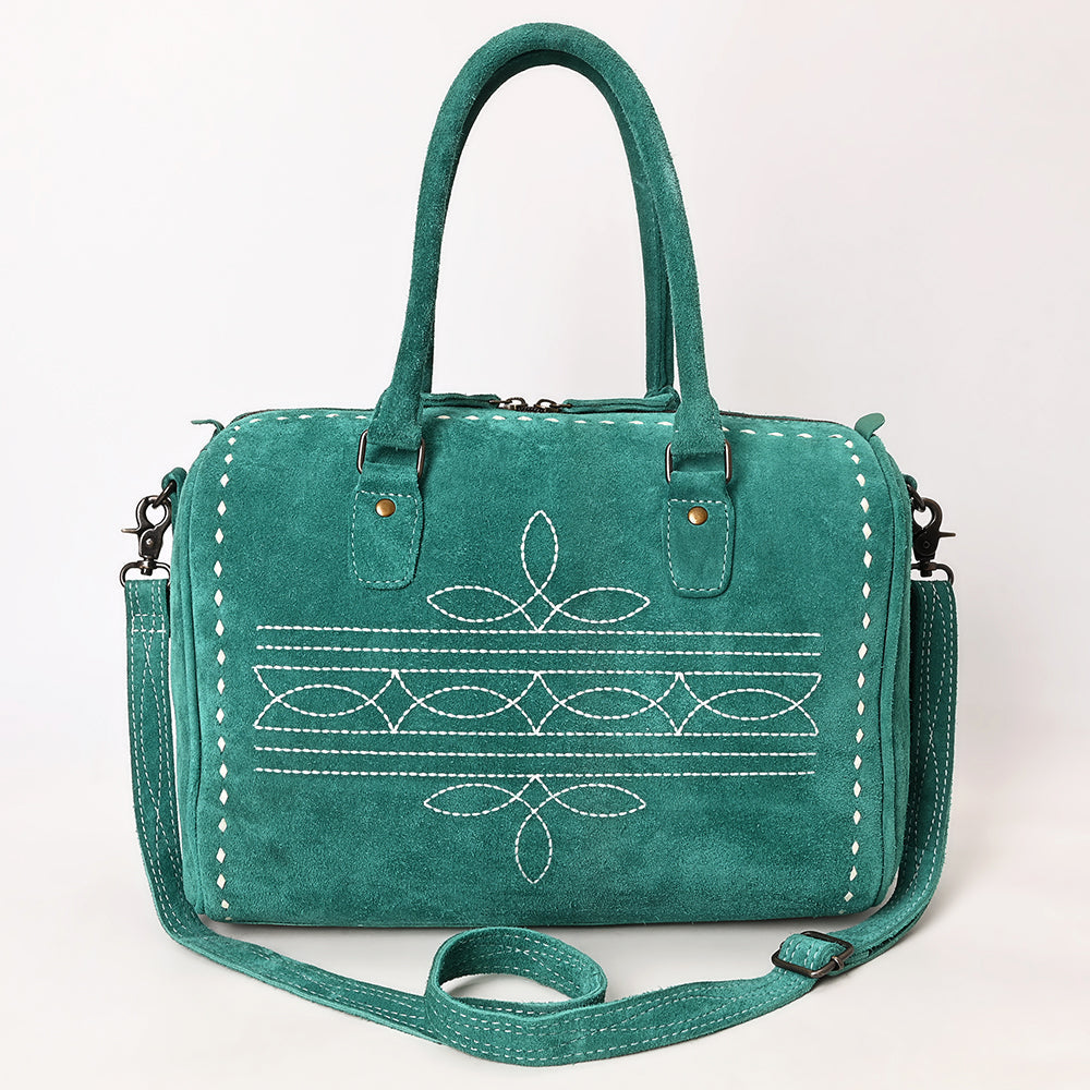 American Darling Duffel Genuine Suede Leather women's bag, western handbag, purse| handbag | Hand tooled purse