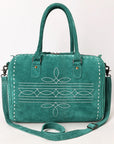 American Darling Tooled Leather Western Travel Duffel Bag