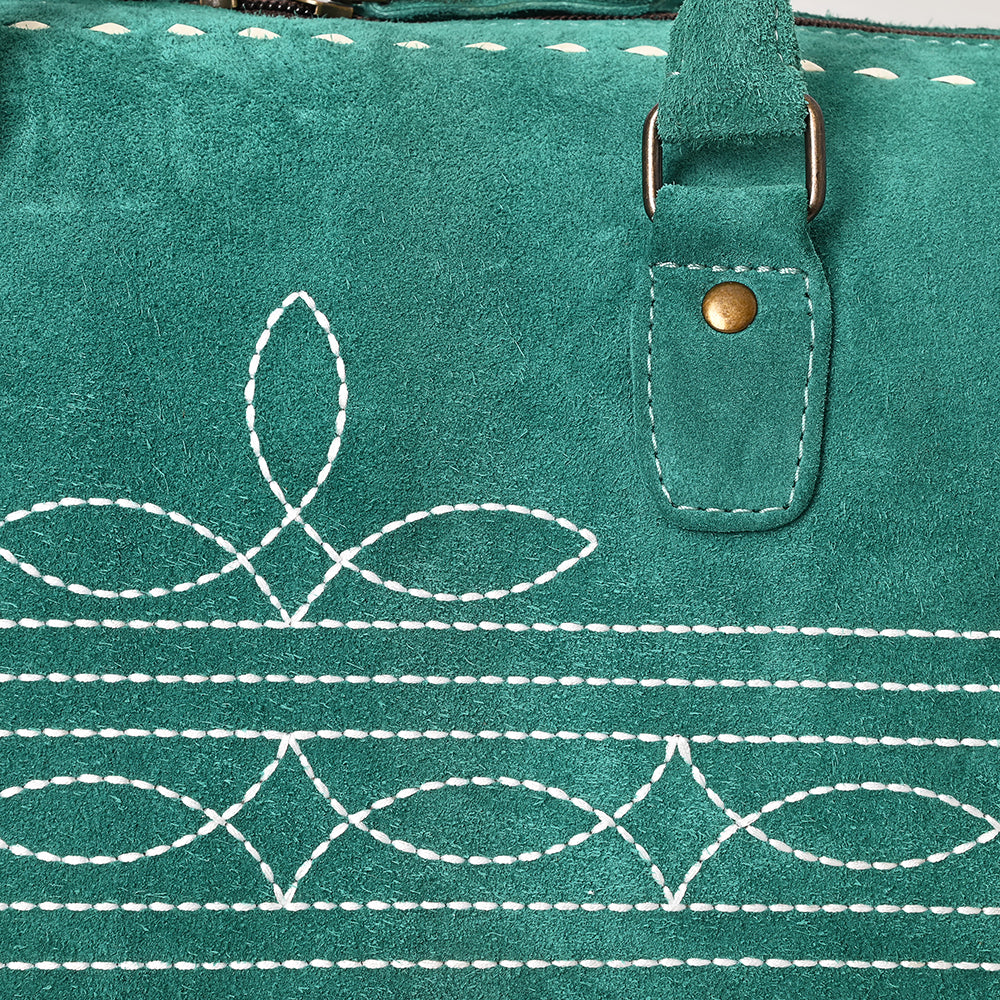 American Darling Duffel Genuine Suede Leather women's bag, western handbag, purse| handbag | Hand tooled purse