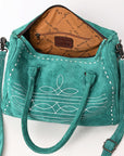 American Darling Duffel Genuine Suede Leather women's bag, western handbag, purse| handbag | Hand tooled purse