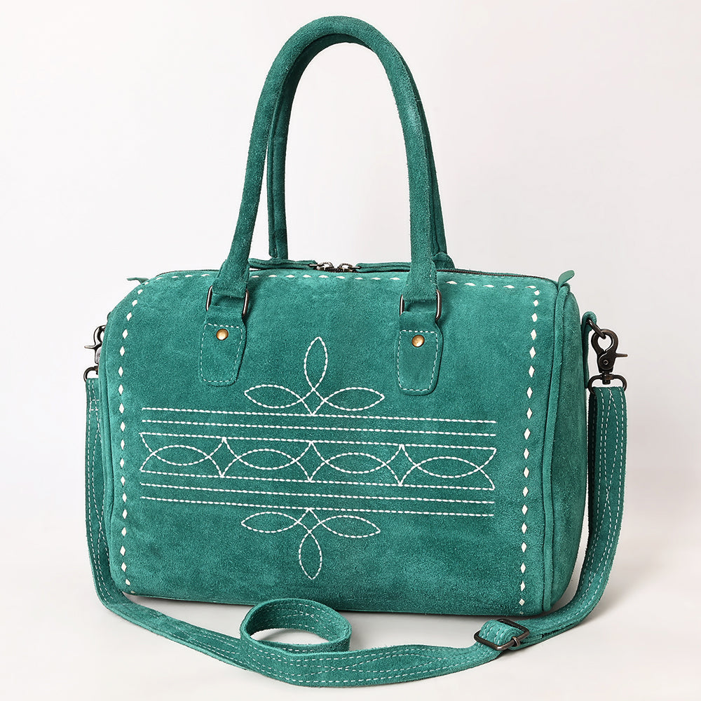 American Darling Duffel Genuine Suede Leather women's bag, western handbag, purse| handbag | Hand tooled purse