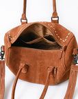 American Darling Duffel Genuine Suede Leather women's bag, western handbag, purse| handbag | Hand tooled purse
