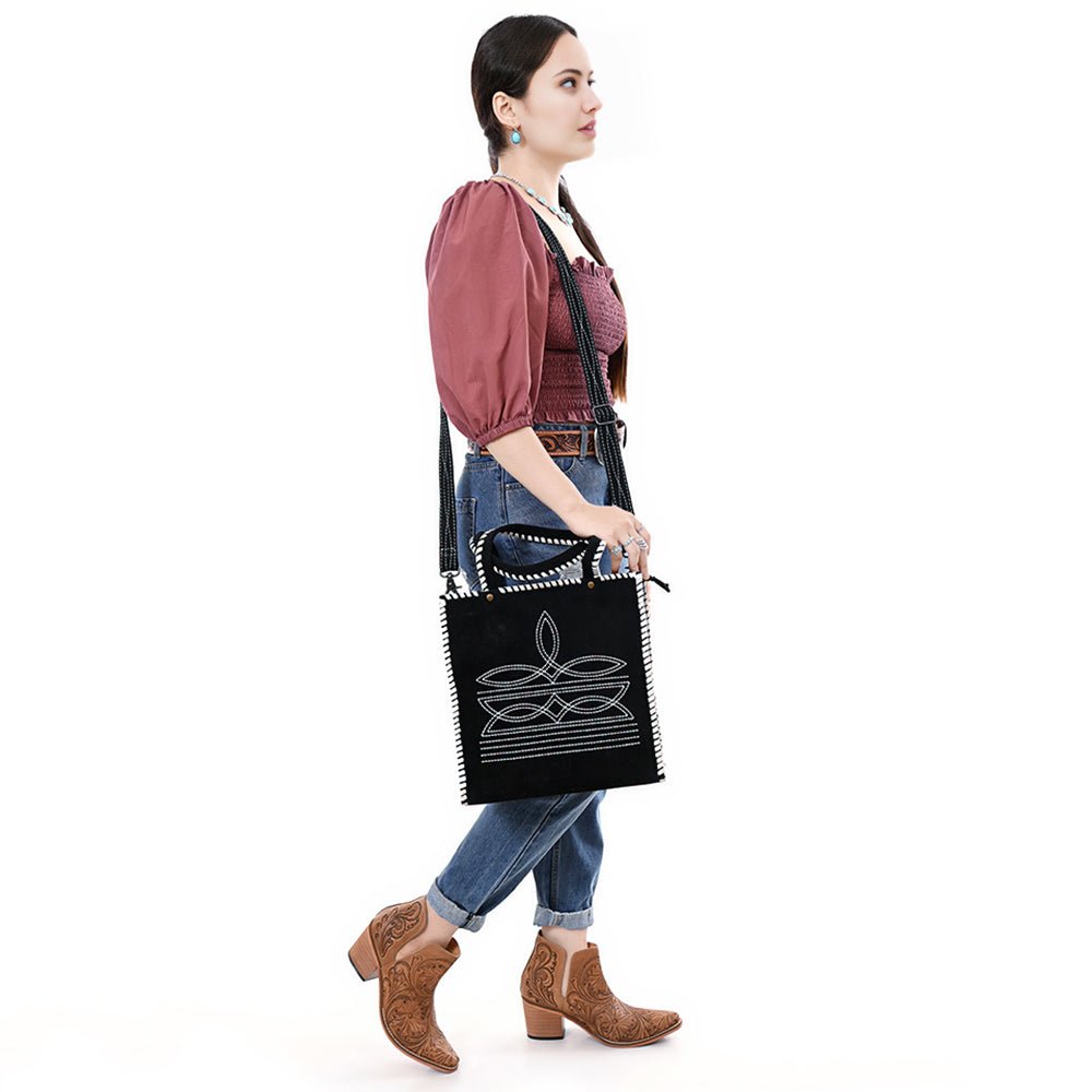 American Darling Tote Genuine Suede Leather women bag western handbag purse