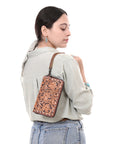 American Darling Wristlet Beautifully Hand Tooled  Genuine Leather women bag western handbag purse