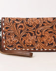 American Darling Wristlet Beautifully Hand Tooled  Genuine Leather women bag western handbag purse