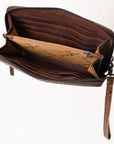 American Darling Wristlet Beautifully Hand Tooled  Genuine Leather women bag western handbag purse