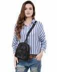 American Darling Large Crossbody Beautifully Hand Tooled Genuine Leather women bag western handbag purse