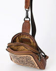 American Darling Sling Hand Tooled Genuine Leather women bag western handbag purse