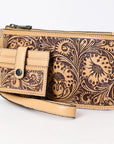 American Darling Wristlet Beautifully Hand Tooled Genuine Leather women bag western handbag purse