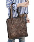 American Darling Tote Beautifully Hand Tooled Genuine Leather women bag western handbag purse