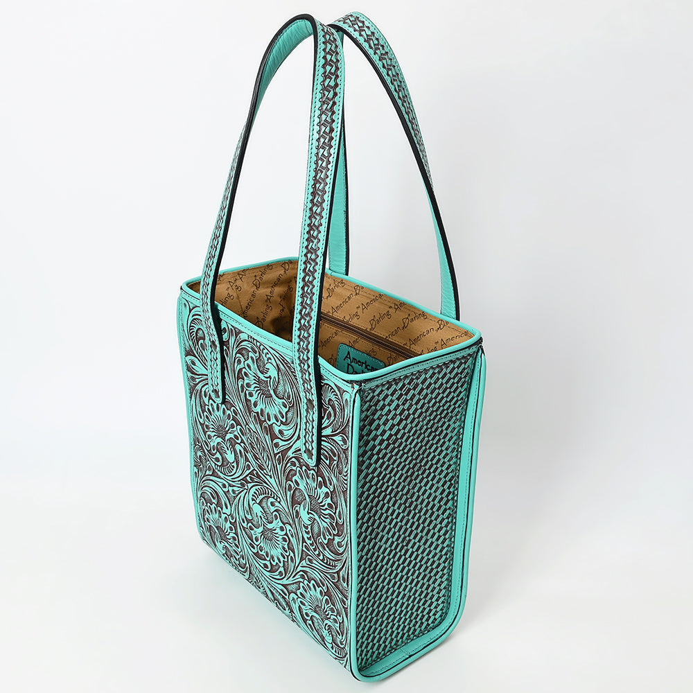 American Darling Tote Beautifully Hand Tooled Genuine Leather women bag western handbag purse