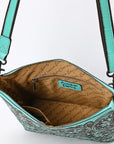 American Darling Large Crossbody Beautifully Hand Tooled Genuine Leather women bag western handbag purse