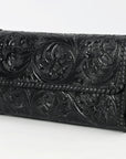 Clutch Beautifully Hand Tooled Genuine Leather women bag western handbag purse