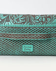 Clutch Beautifully Hand Tooled Genuine Leather women bag western handbag purse