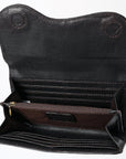 Clutch Beautifully Hand Tooled Genuine Leather women bag western handbag purse