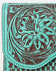 Clutch Beautifully Hand Tooled Genuine Leather women bag western handbag purse